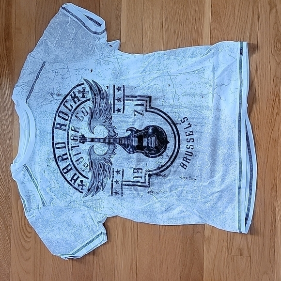 NWT HARD ROCK GUITAR COMPANY 100% Cotton SS Brussels Tee - Picture 1 of 5